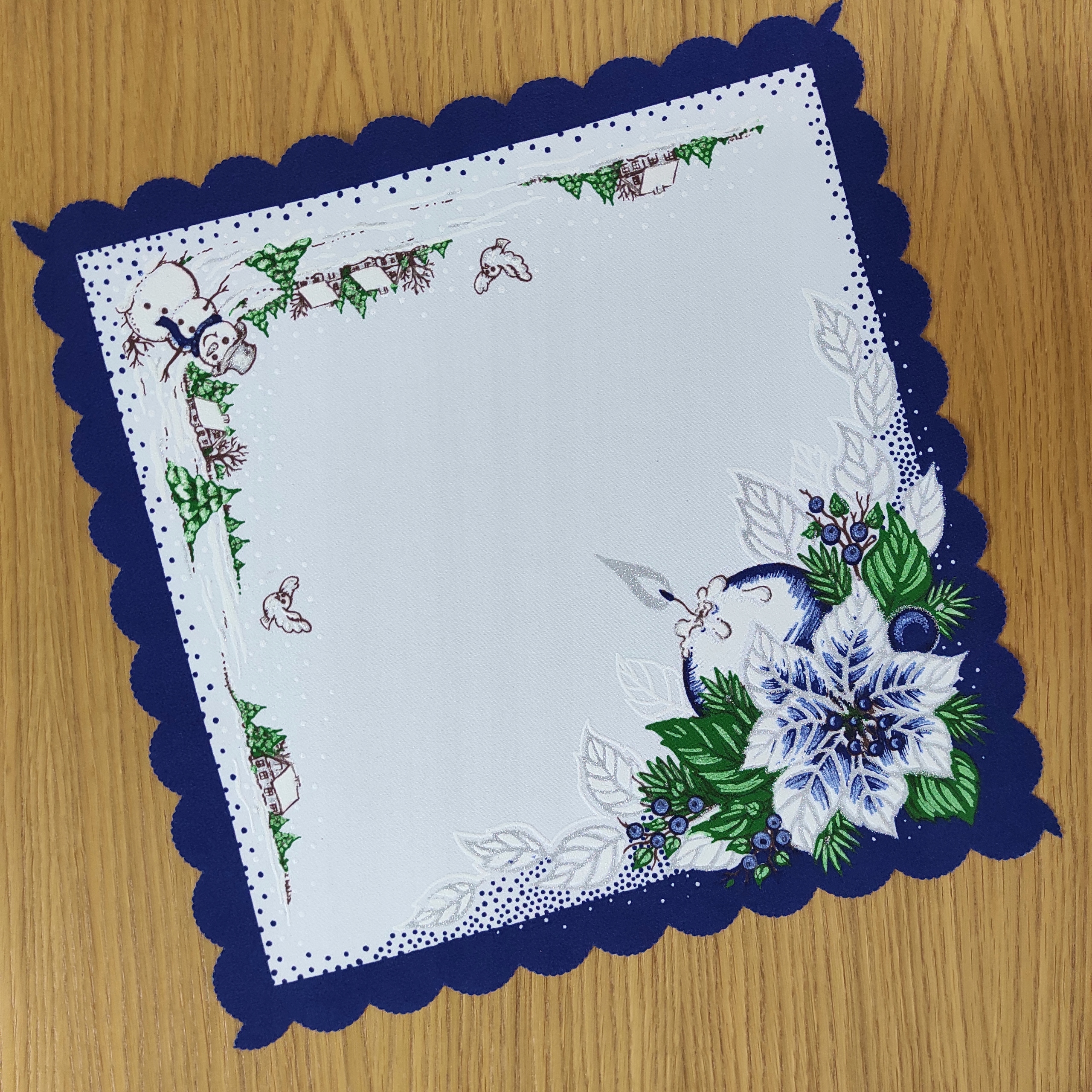 Serwetka świąteczna KWADRAT bałwanek szafirowa Liczba sztuk 1 szt.