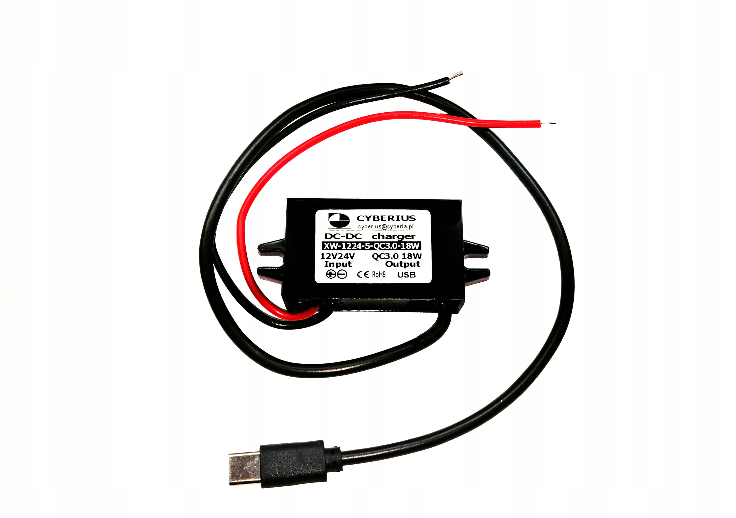 

Wzmocniona przetwornica 12V x 1x5V/3,6A Usb-c