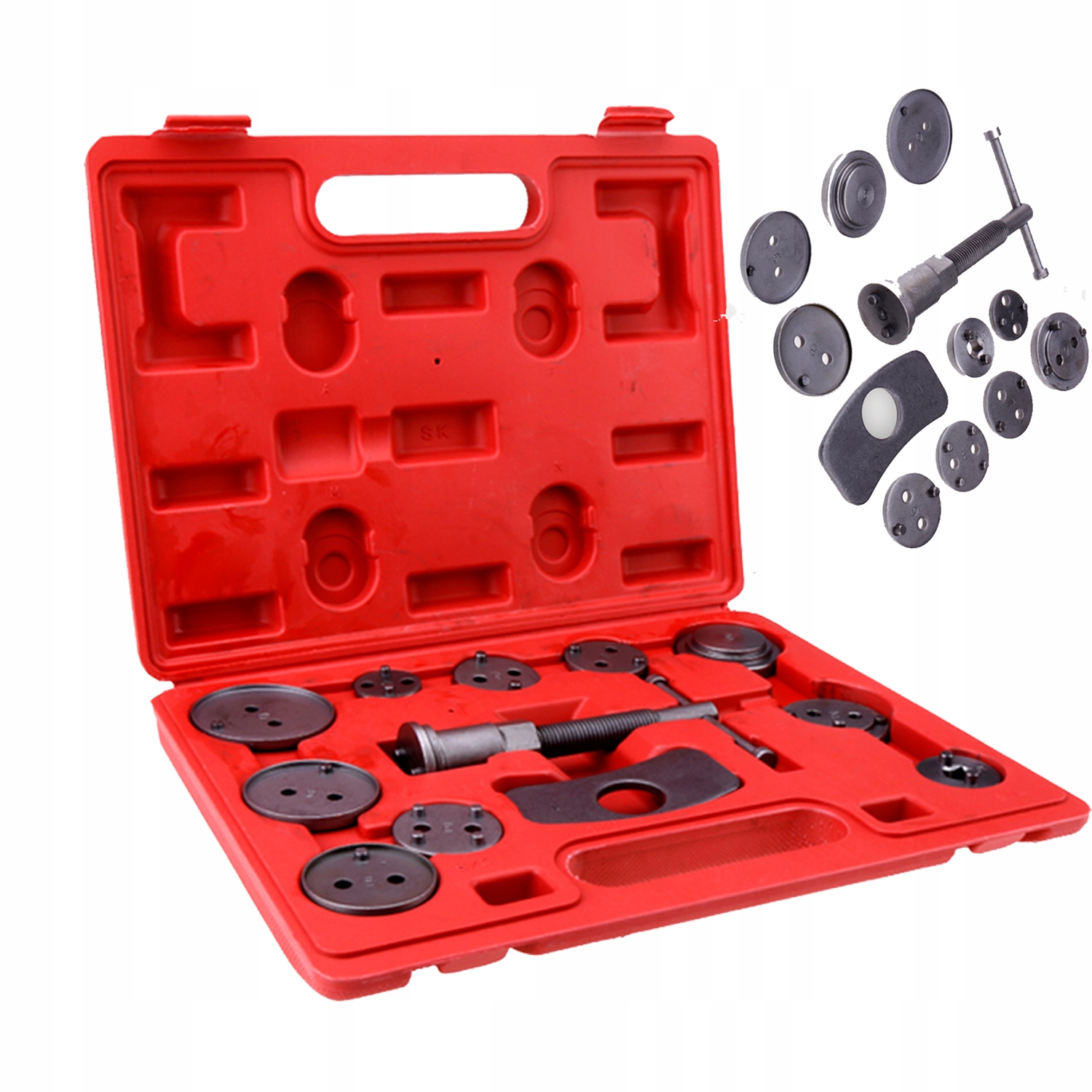 КОМПЛЕКТ ДЛЯ ВЫДАВЛИВАНИЯ ТОРМОЗНЫХ ПОРШНЕЙ 12 EL