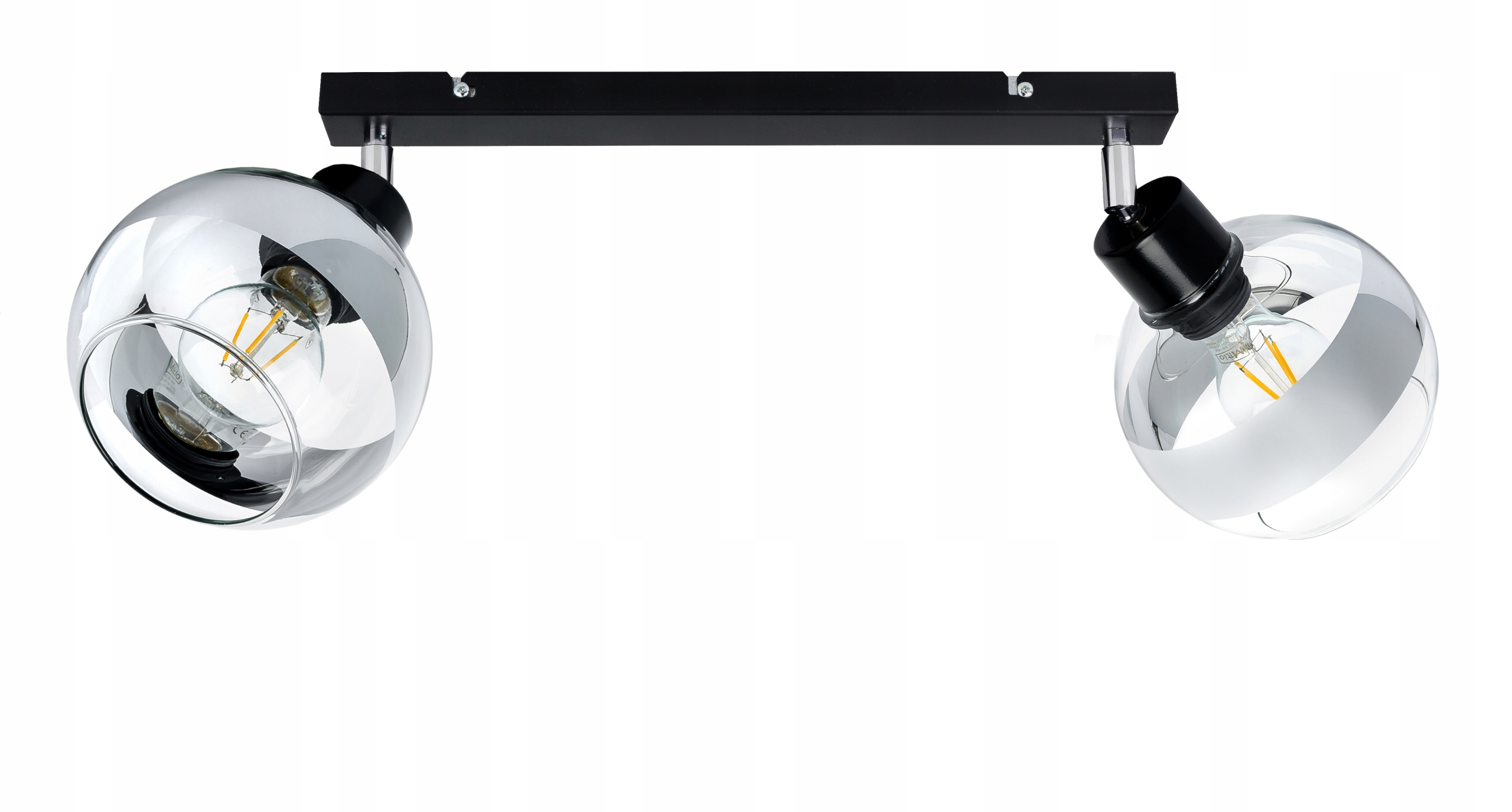 stropní svítidlo Stropní Svítidlo Lustr regulovatelný na E27 skleněná Koule clear chrom