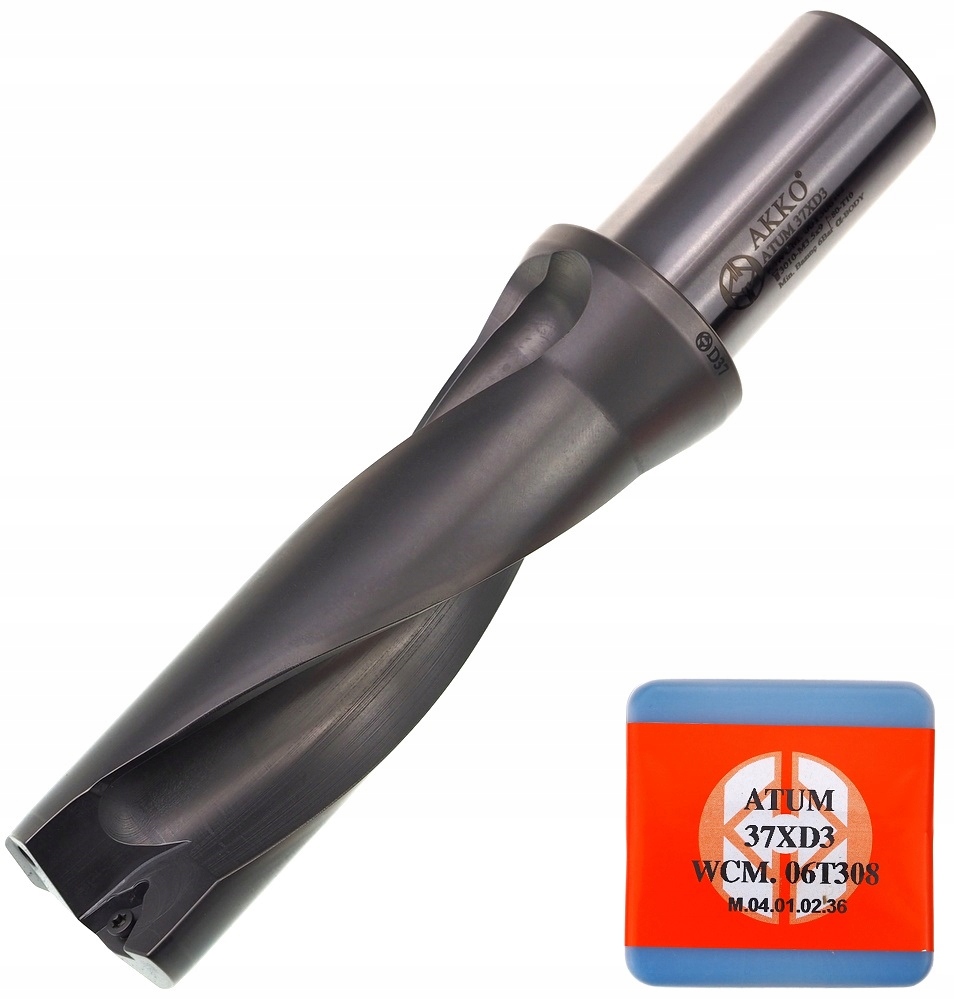 Wiertło składane Akko Atum 37 D3 Płytka Wcmx 06T308
