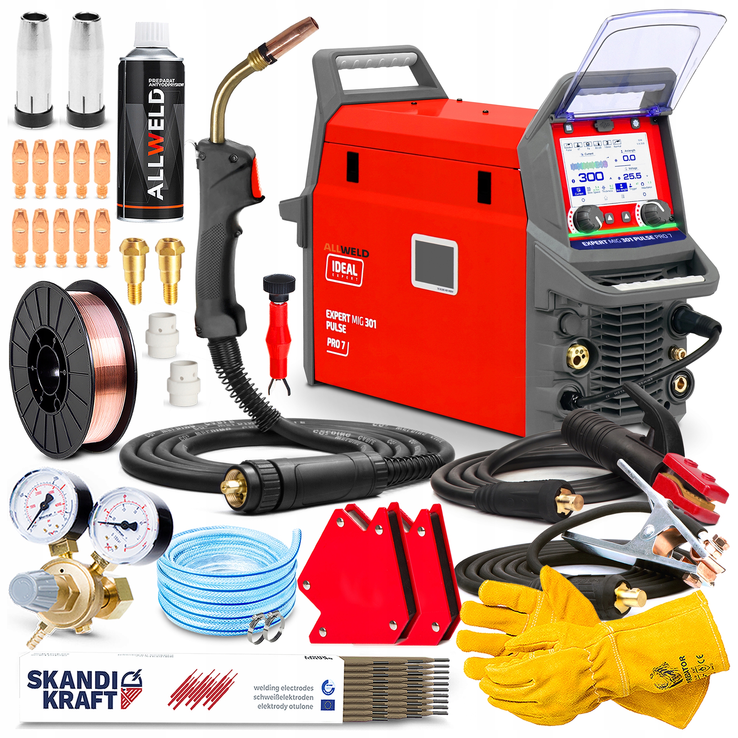 Invertorová Svářečka Ideal Expert Mig 301 Puls Mma Tig 400V 300A