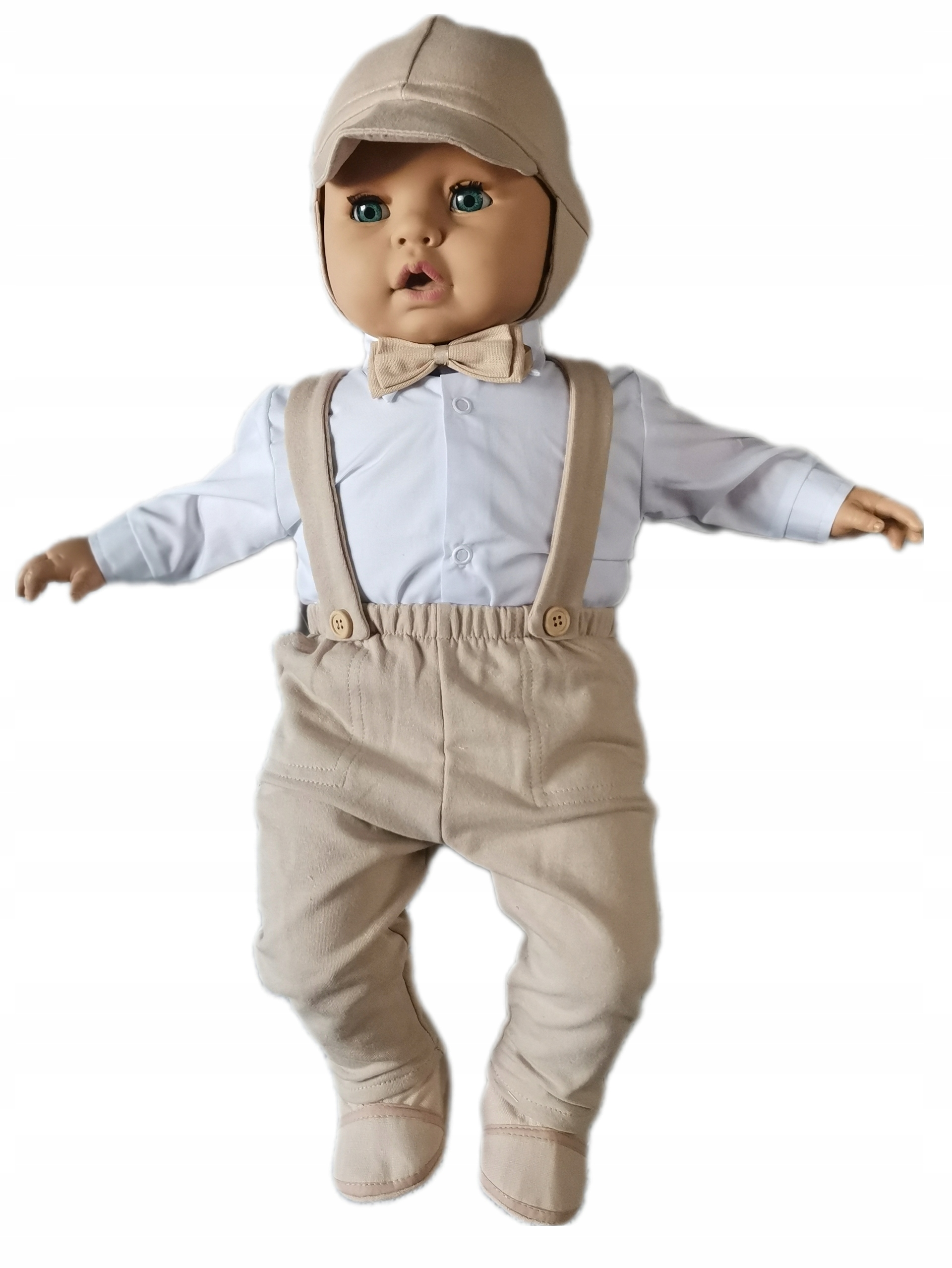 UBRANKO DO CHRZTU garnitur 100% bawełna SZELKI 68