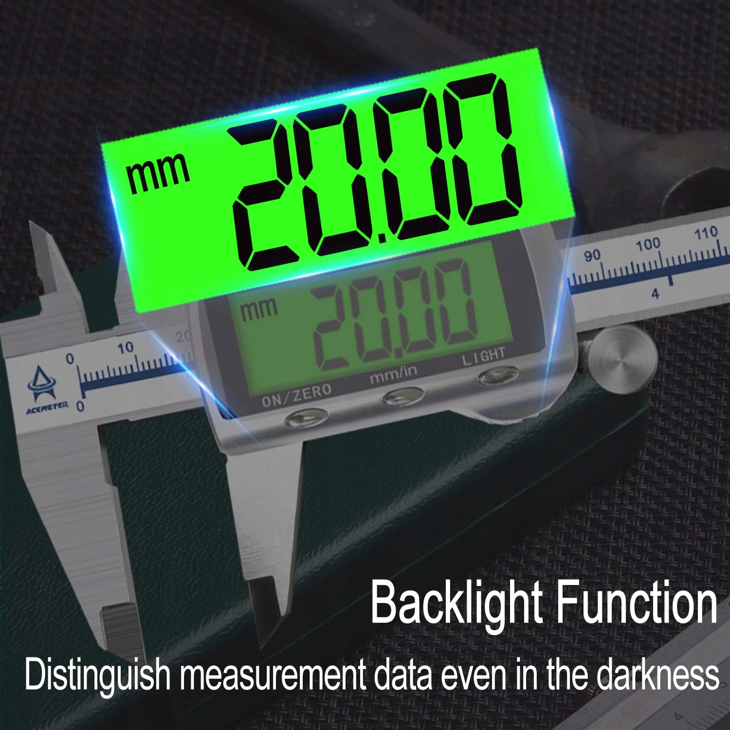ACEMETER Suwmiarka Cyfrowa 150mm LCD Stal Nierdzewna IP54 Wodoodporna — miniatura 3