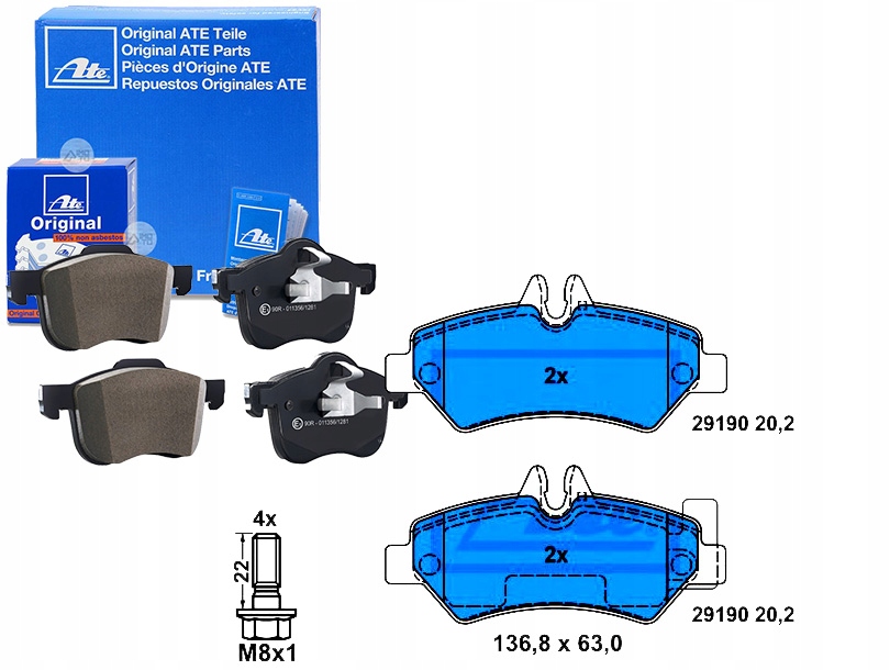 Sada Brzdových Destiček Ate 2E0698451 BA2277 5