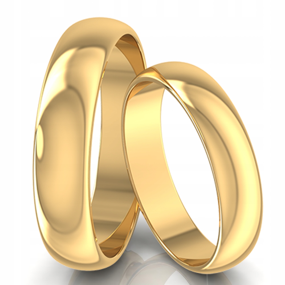 KLASYCZNE OBRĄCZKI ŚLUBNE GŁADKIE PÓŁOKRĄGŁE POLER