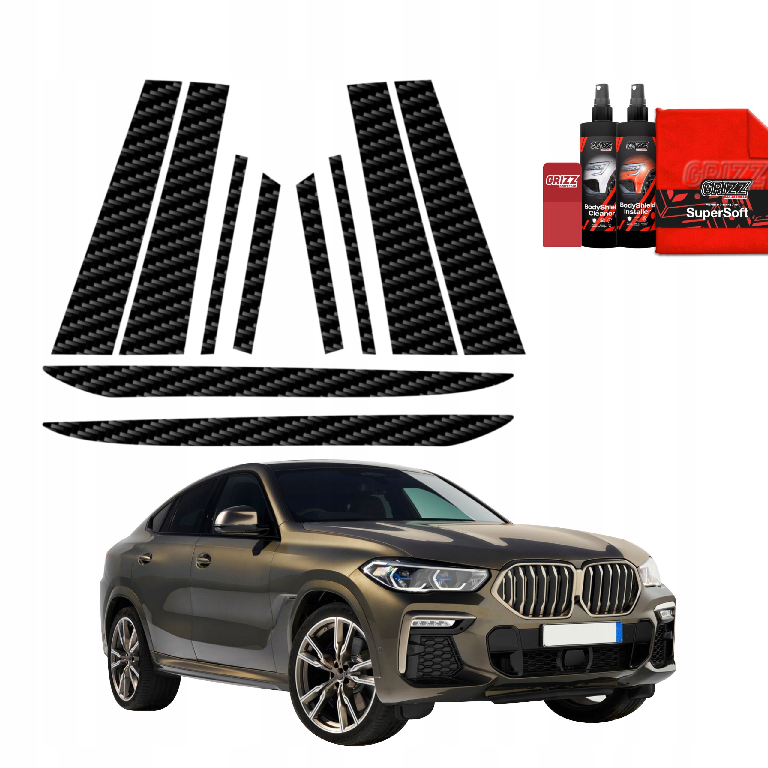 10v1 Fólie na sloupky pro Bmw X6M (2019-2023)