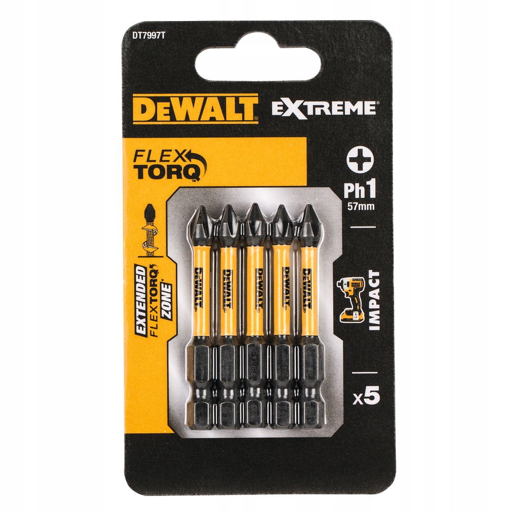 

DeWALT DT7997T zestaw bity udarowe Ph1 50mm 5szt