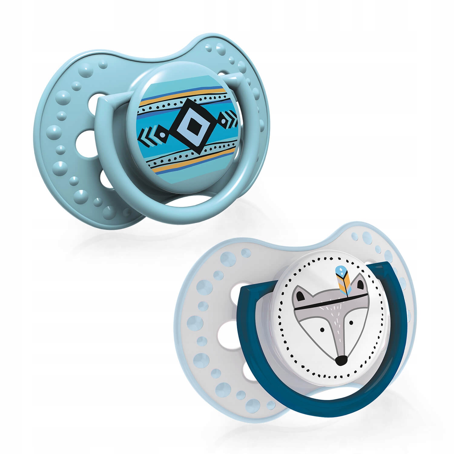 LOVI SMOCZEK DYNAMICZNY ORTODONTYCZNY 2 SZT 0-3 m Kolor niebieski