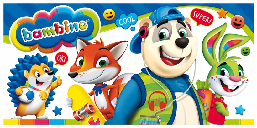 PLASTELINA SZKOLNA BAMBINO 24 KOLORY + PODKŁADKA Marka Bambino