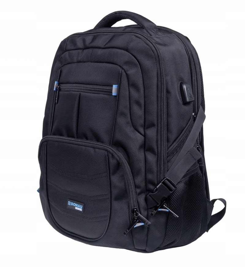Batoh na notebook 17" Donau Travel Amsterdam 35L s Usb kabel Usb-c Černý