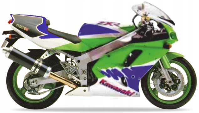 Nálepky Juula Na Kawasaki Zxr 750 R 1993 Zeleno-modré