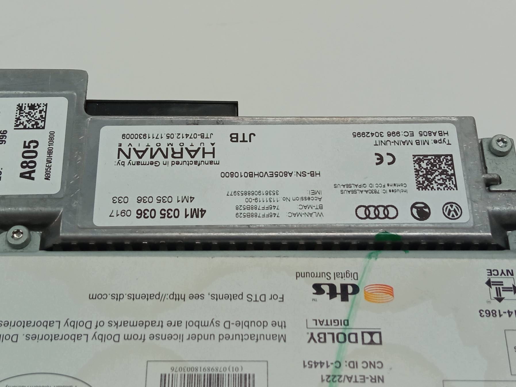 player navigation devices 4M1035036 Audi Q7 II (2015-2026) SQ7