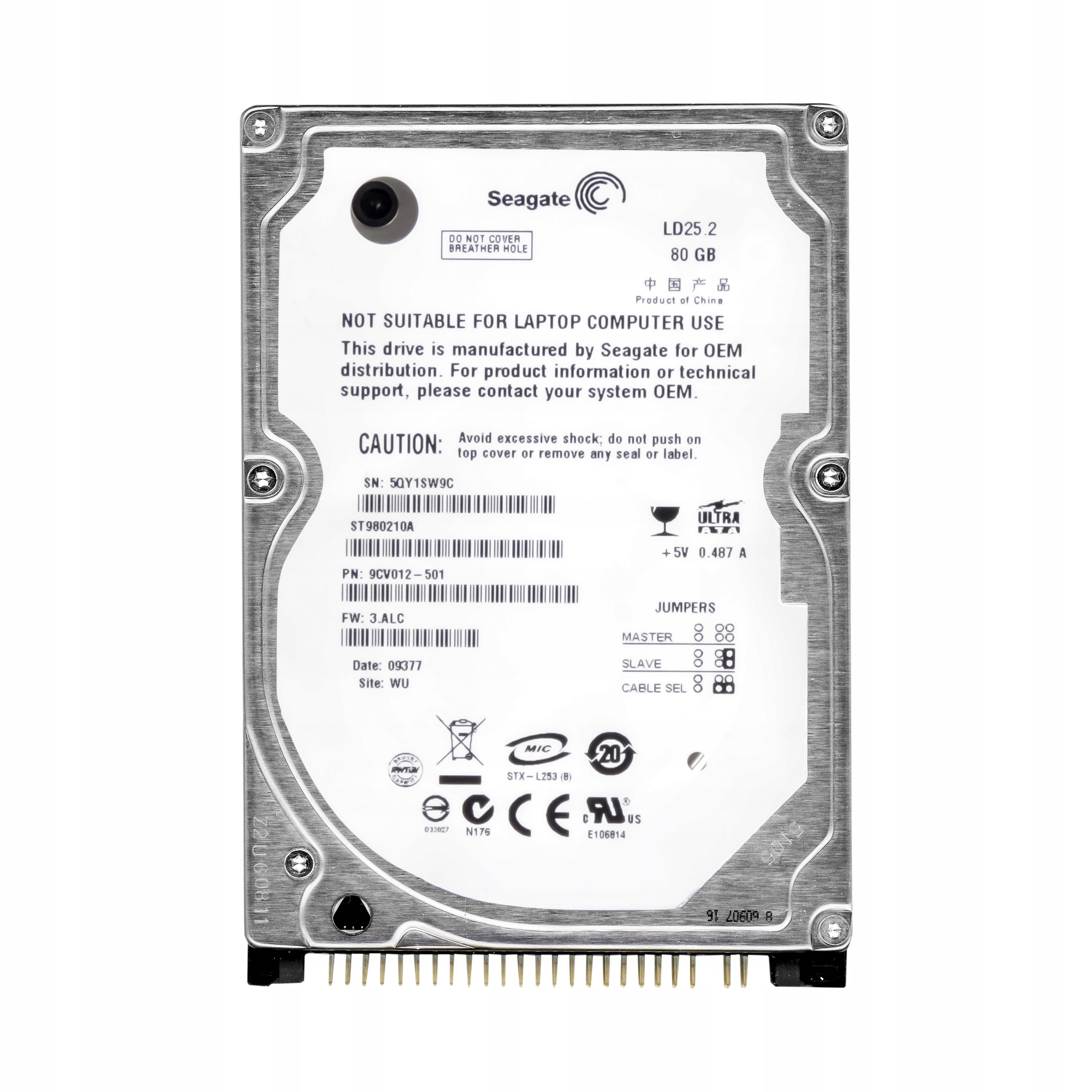 

Seagate LD25.2 80GB 5.4K 2MB Ata 2.5'' ST980210A