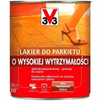 V33 Lakier do Parkietu o wysokiej wytrzymałości 5L Połysk