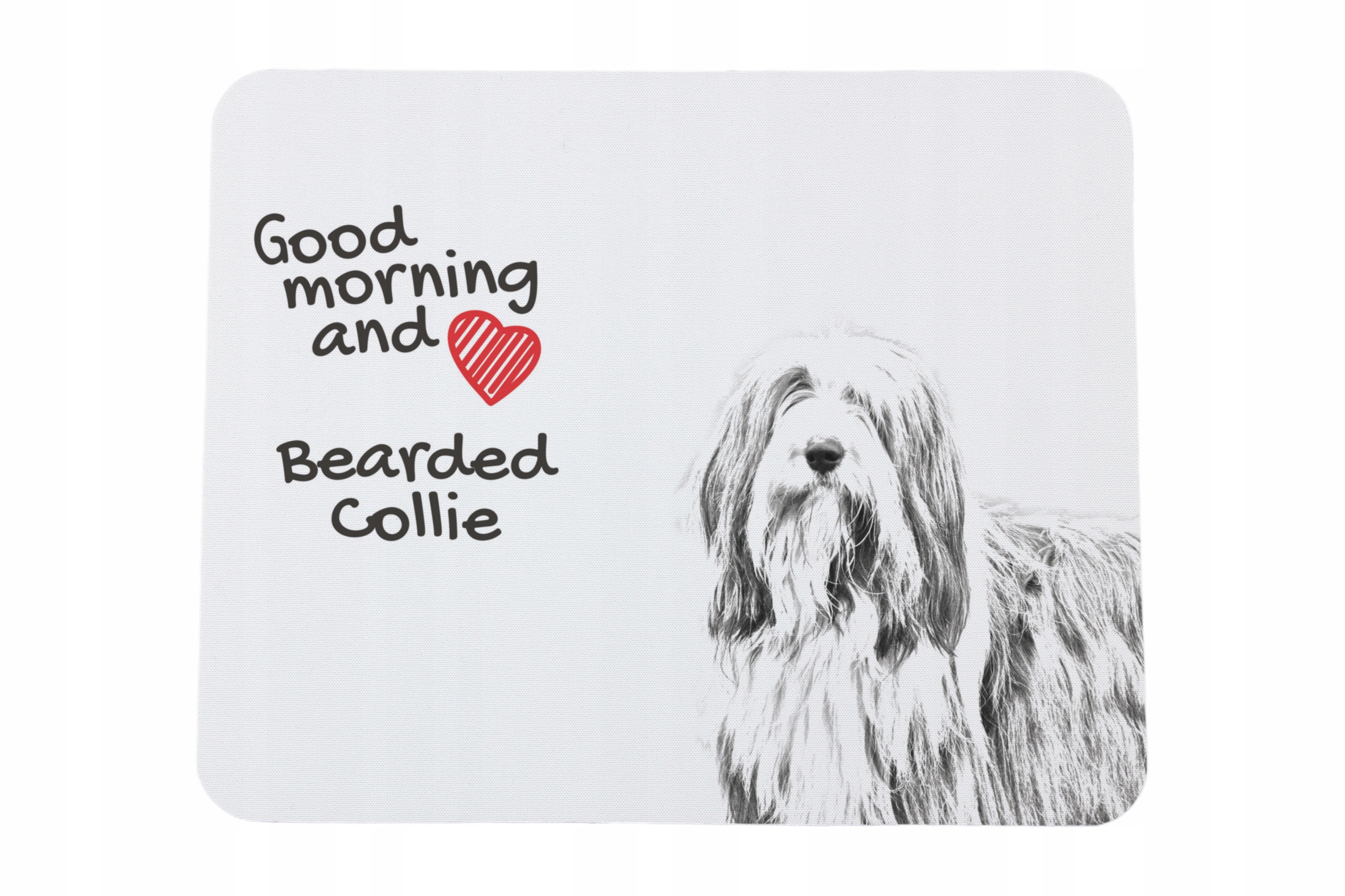 Bearded Collie, Highland Collie podkładka pod myszkę z nadrukiem, persona