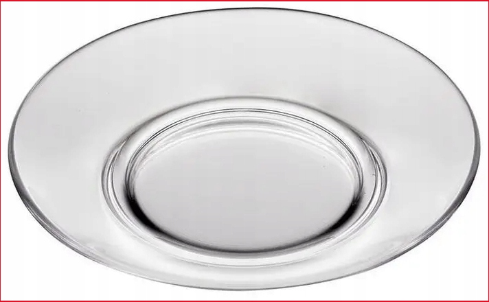 JASŁO - Spodek szklany pod szklankę - okrągły - bezbarwny - Ø 11 cm