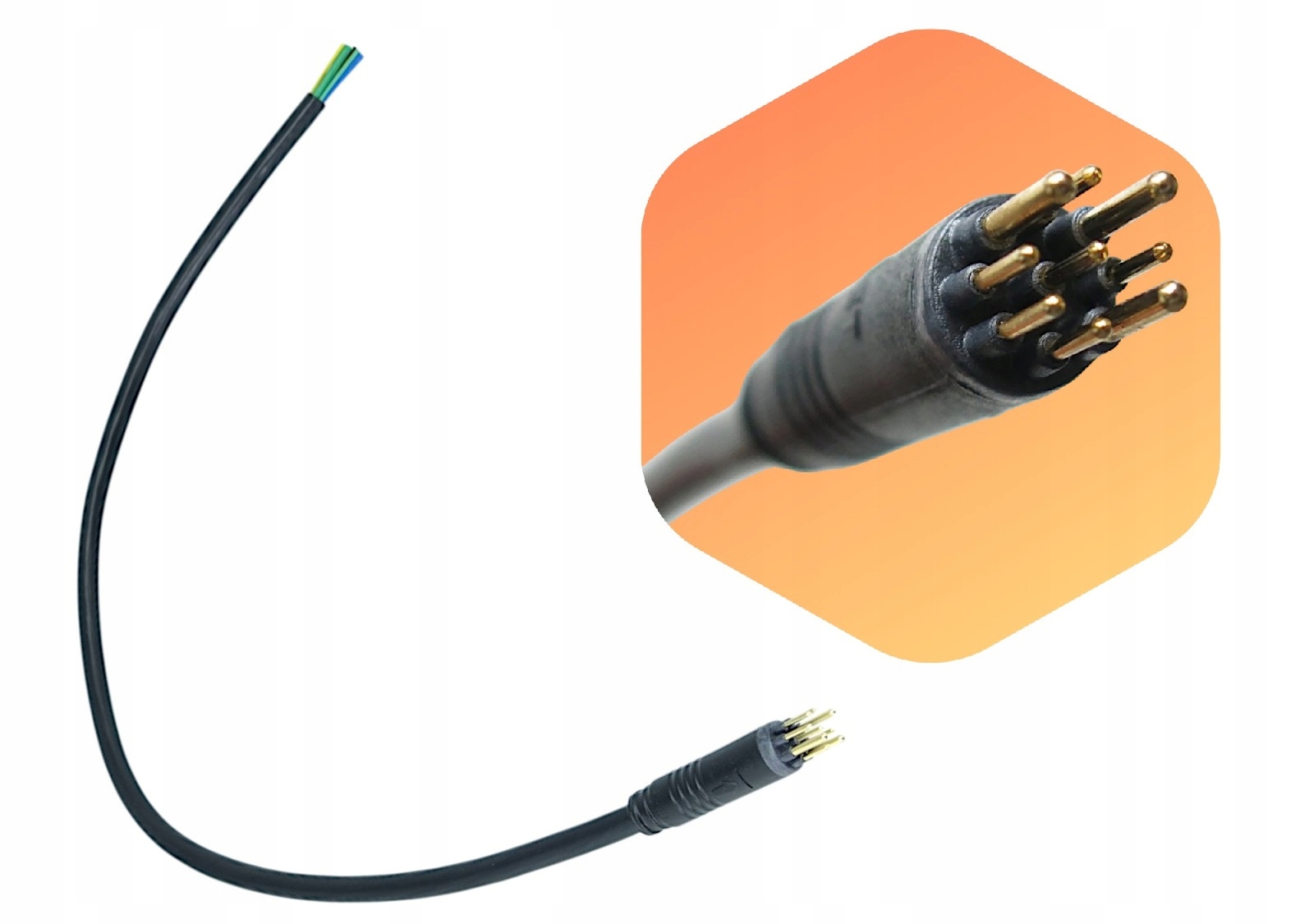 Kabel 40cm do silnika roweru elektrycznego 9pin Julet Bafang Mxus