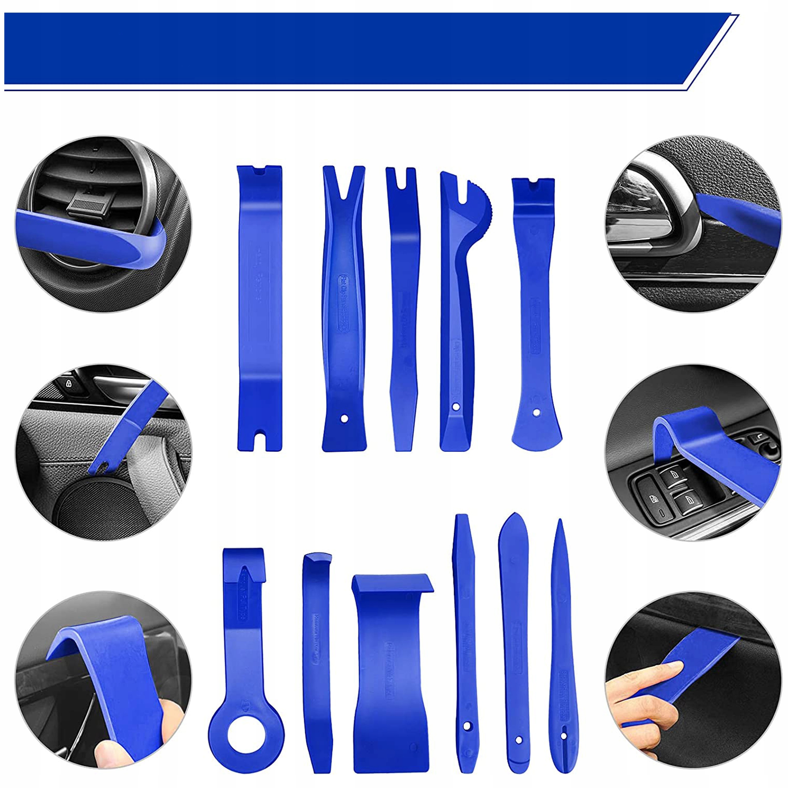 ŁOPATKI KLUCZE ŚCIĄGACZE DO DEMONTAŻU TAPICERKI SAMOCHODOWEJ I NIE TYLKO Rodzaj zestaw