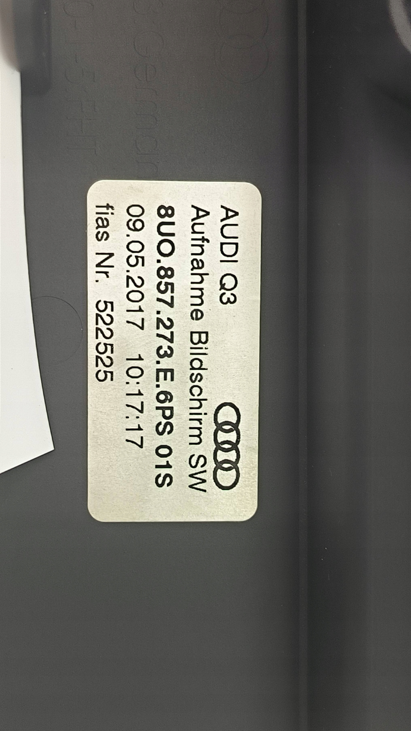 display PANEL 8U0.857.273E AUDI Q3 8U