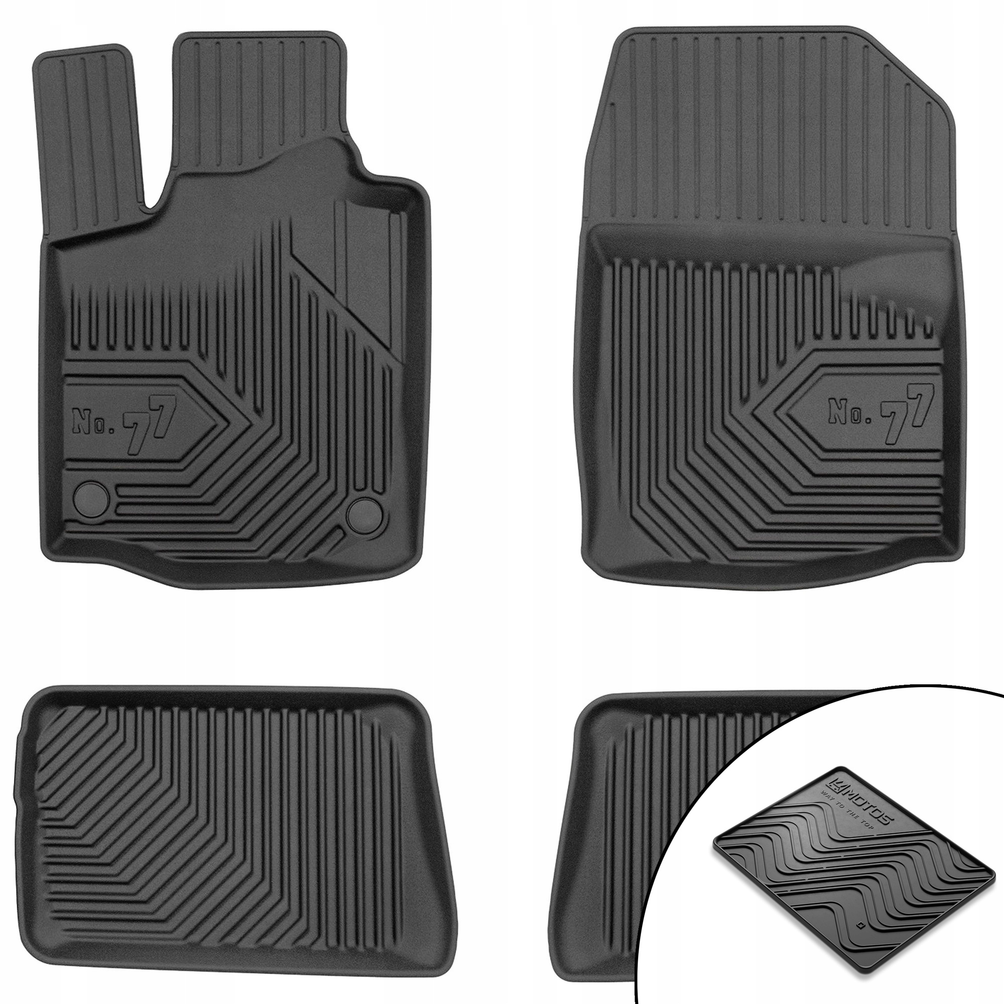 Gumové koberce č.77 Renault Twingo II 2007-2014 Hatchback podložka bonus