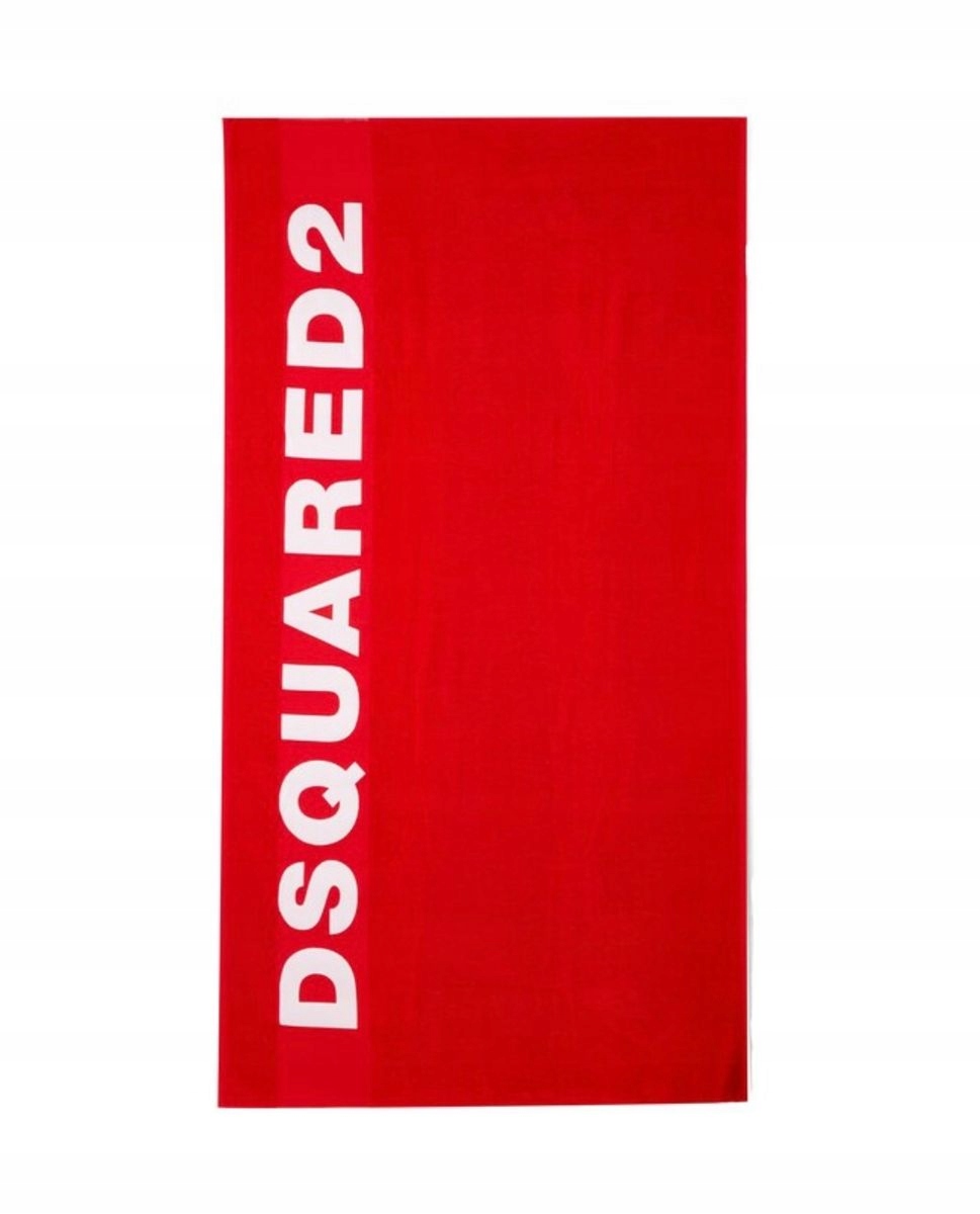 DSQUARED2 značkový plážový a kúpací uterák veľký Červený Vyrobený V Itali
