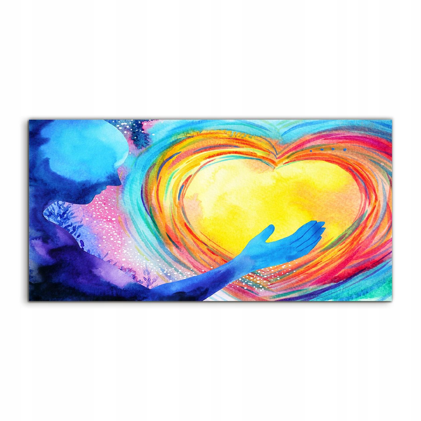 Akrylový obraz 120x60 závesný Človek Duch Láska