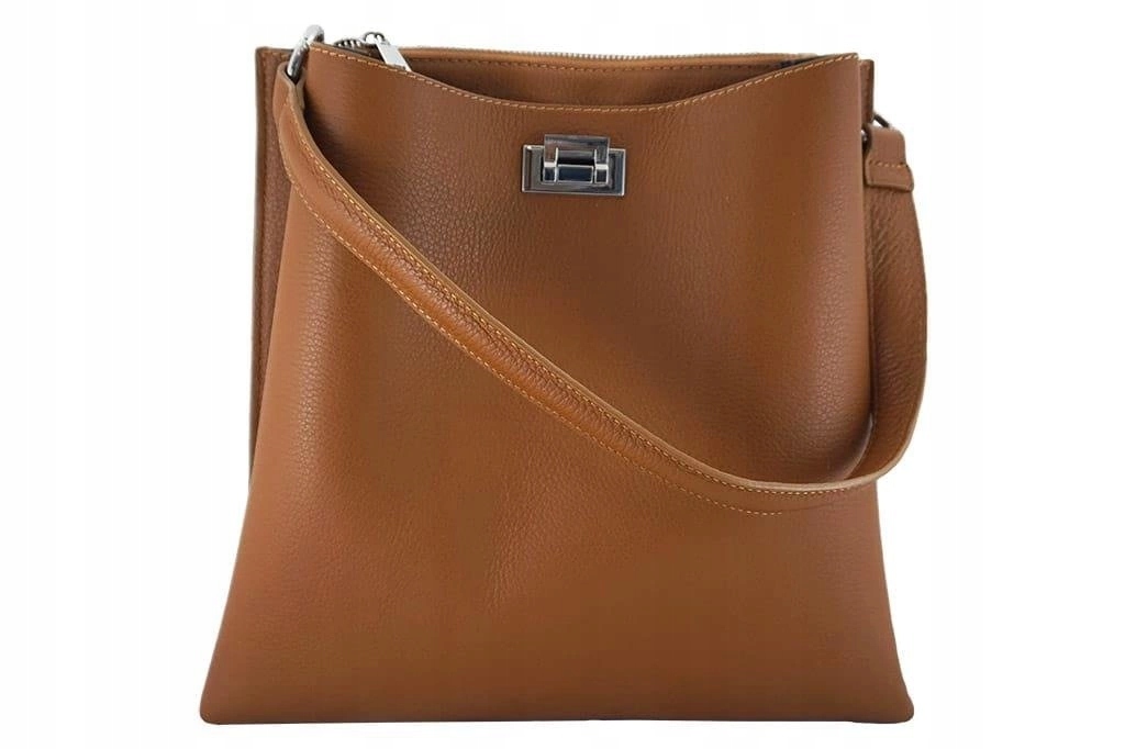 Velká dámská kožená taška Barberini's hnědá