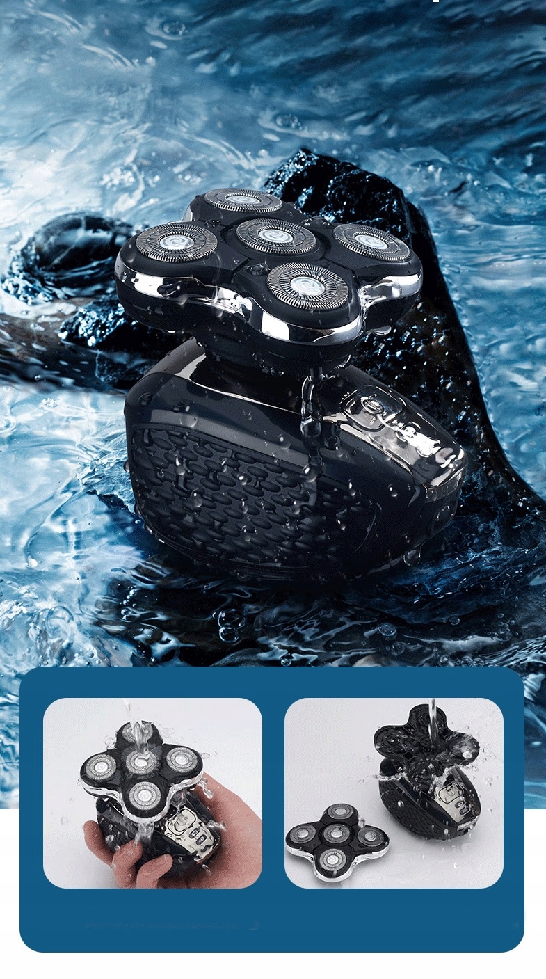 GOLARKA MĘSKA MASZYNKA DO GOLENIA GŁOWY TWARZY R ELEKTRYCZNA TRYMER Zasilanie akumulatorowe