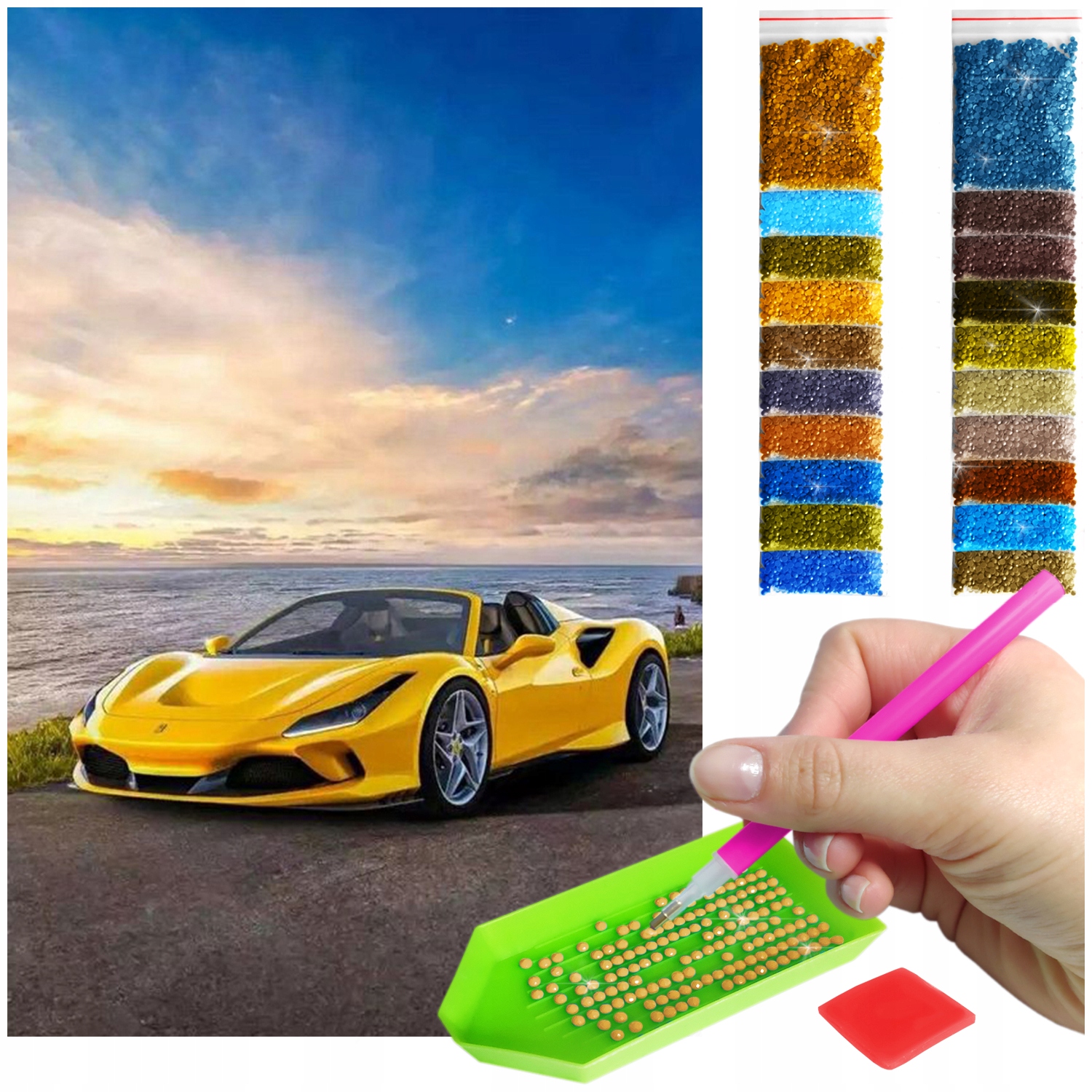 Haft Diamentový Velký 60x40cm Diamond Painting Mozaika Diamentové Příslušenství