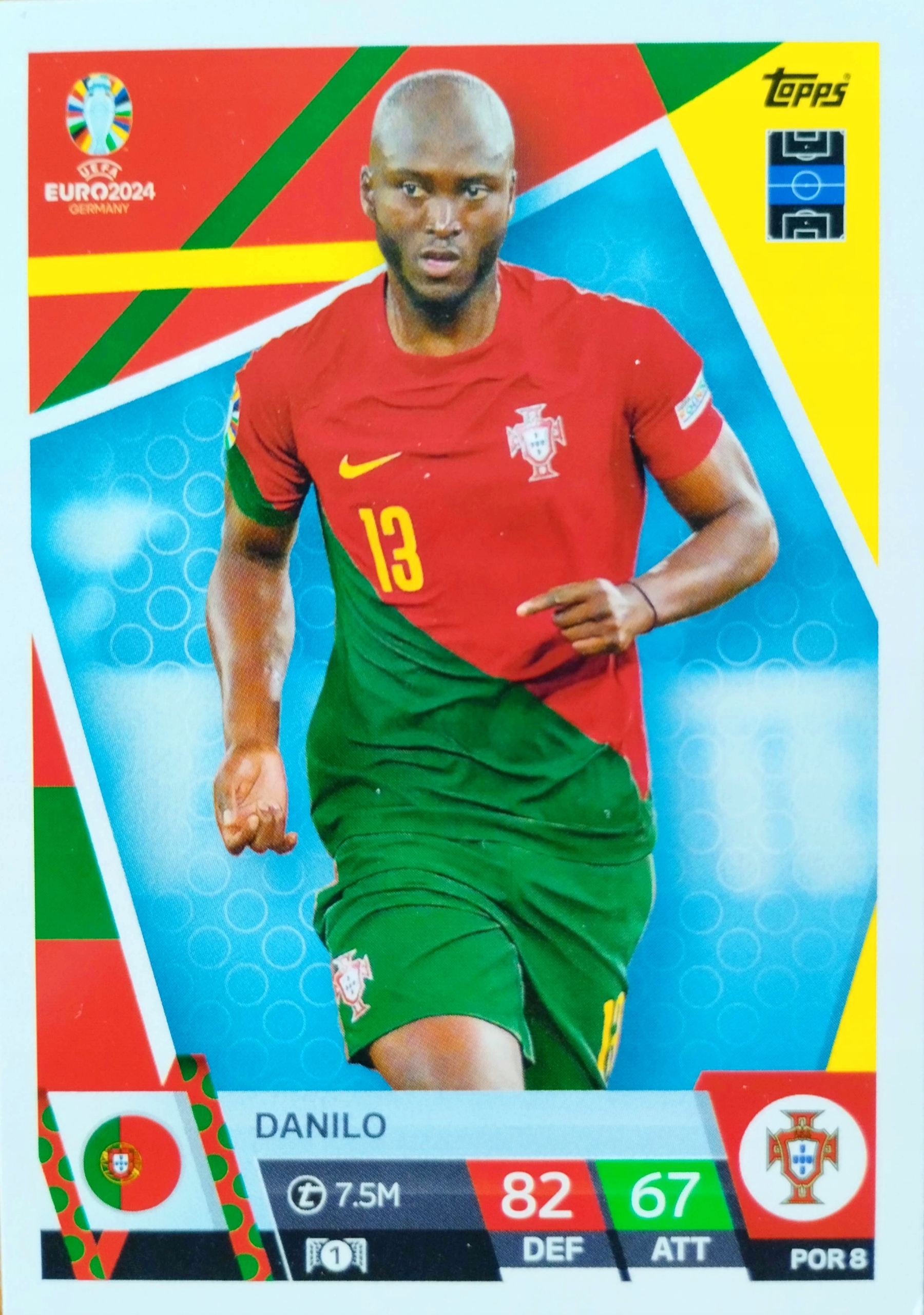 Euro 2024 Topps Match Attax Por 8 Danilo Portugalia