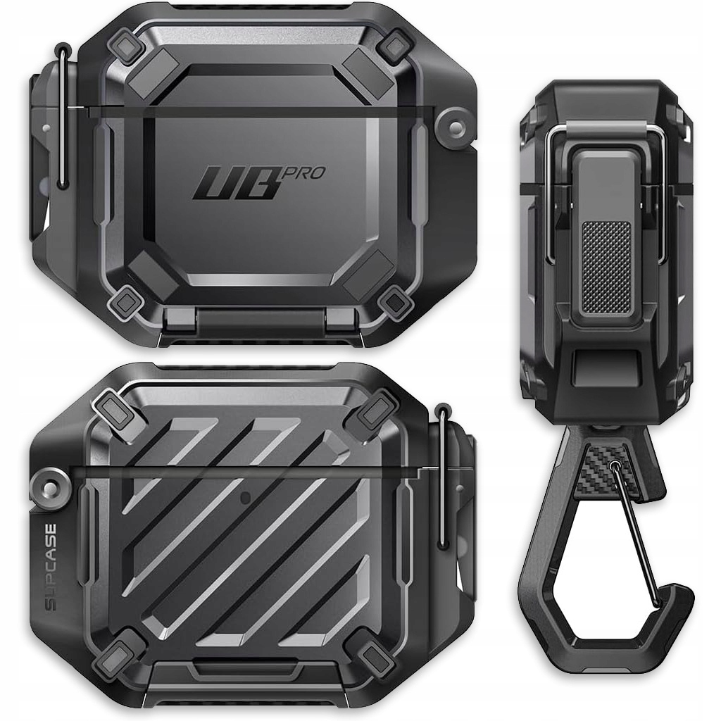 Pouzdro Supcase pro AirPods 4, voděodolné IP68, pevné, pouzdro karabina