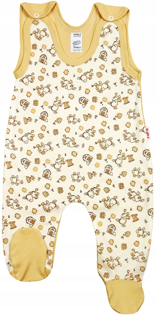 ŚPIOCHY ŚPIOSZKI bawełniane OSIOŁKI BEŻ 62 KLEKLE