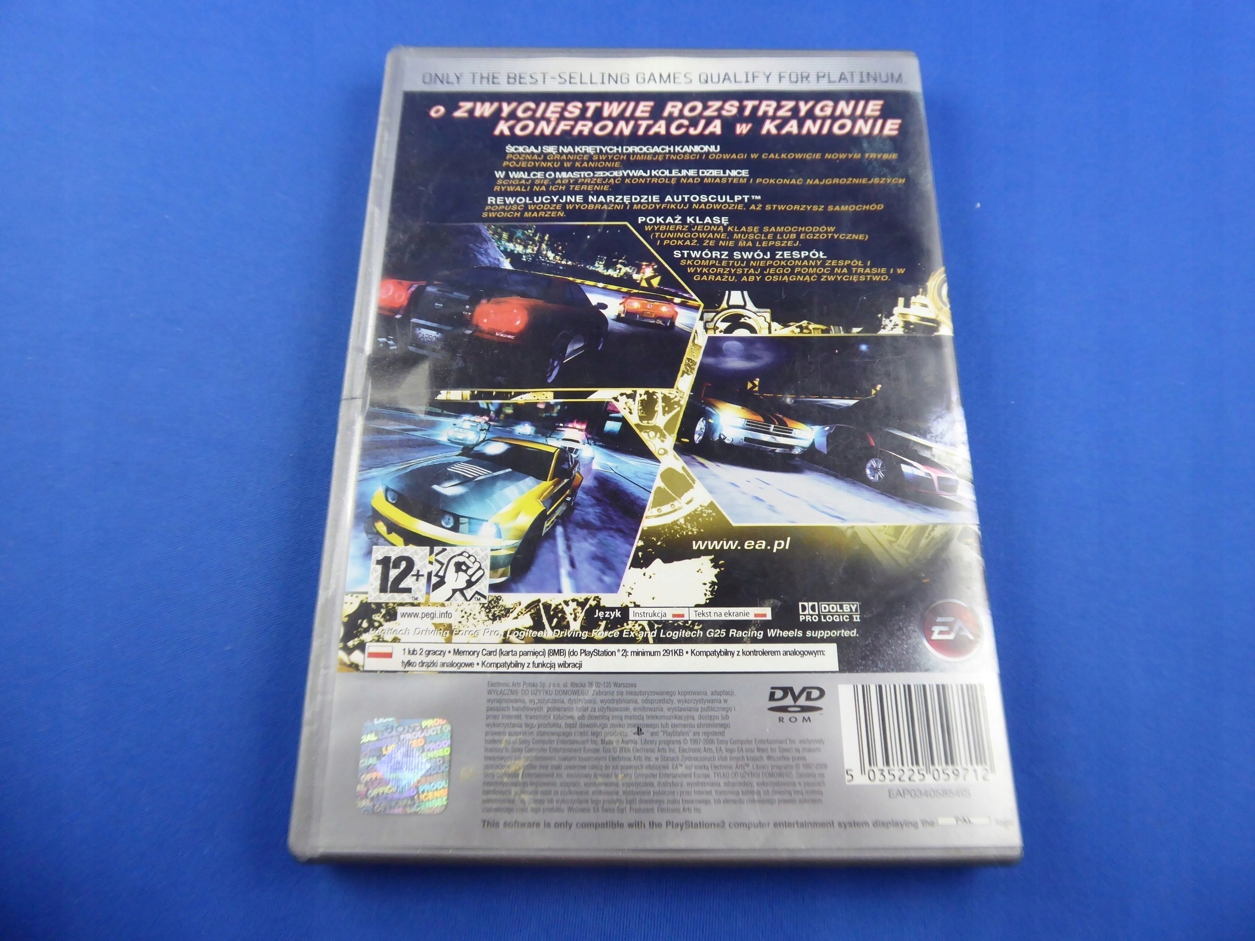NEED FOR SPEED CARBON PS2 PL Tematyka wyścigi
