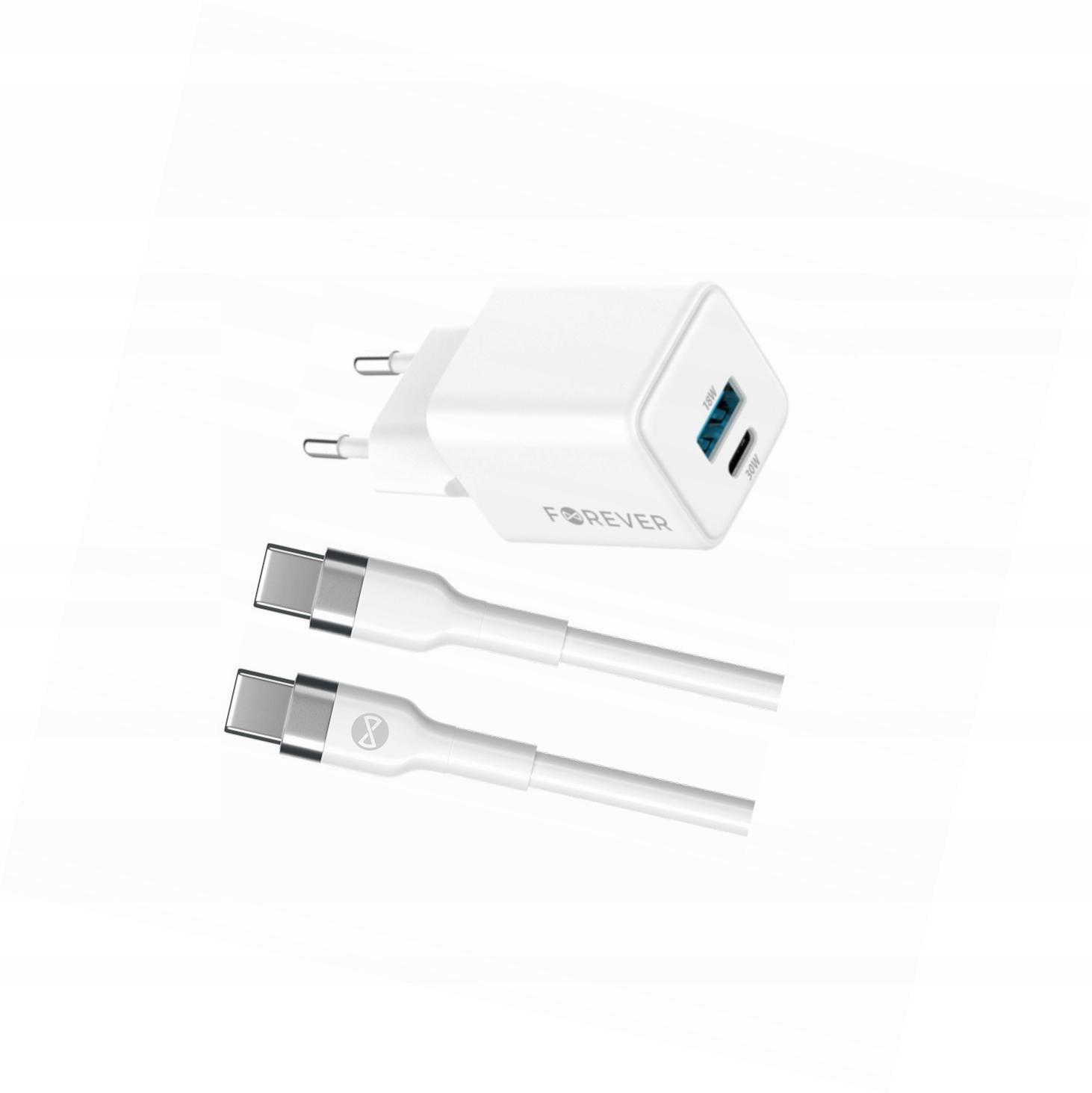 Szybka ładowarka GaN 30W 2 wejścia długim z kablem 2m do iPhone 17 Air