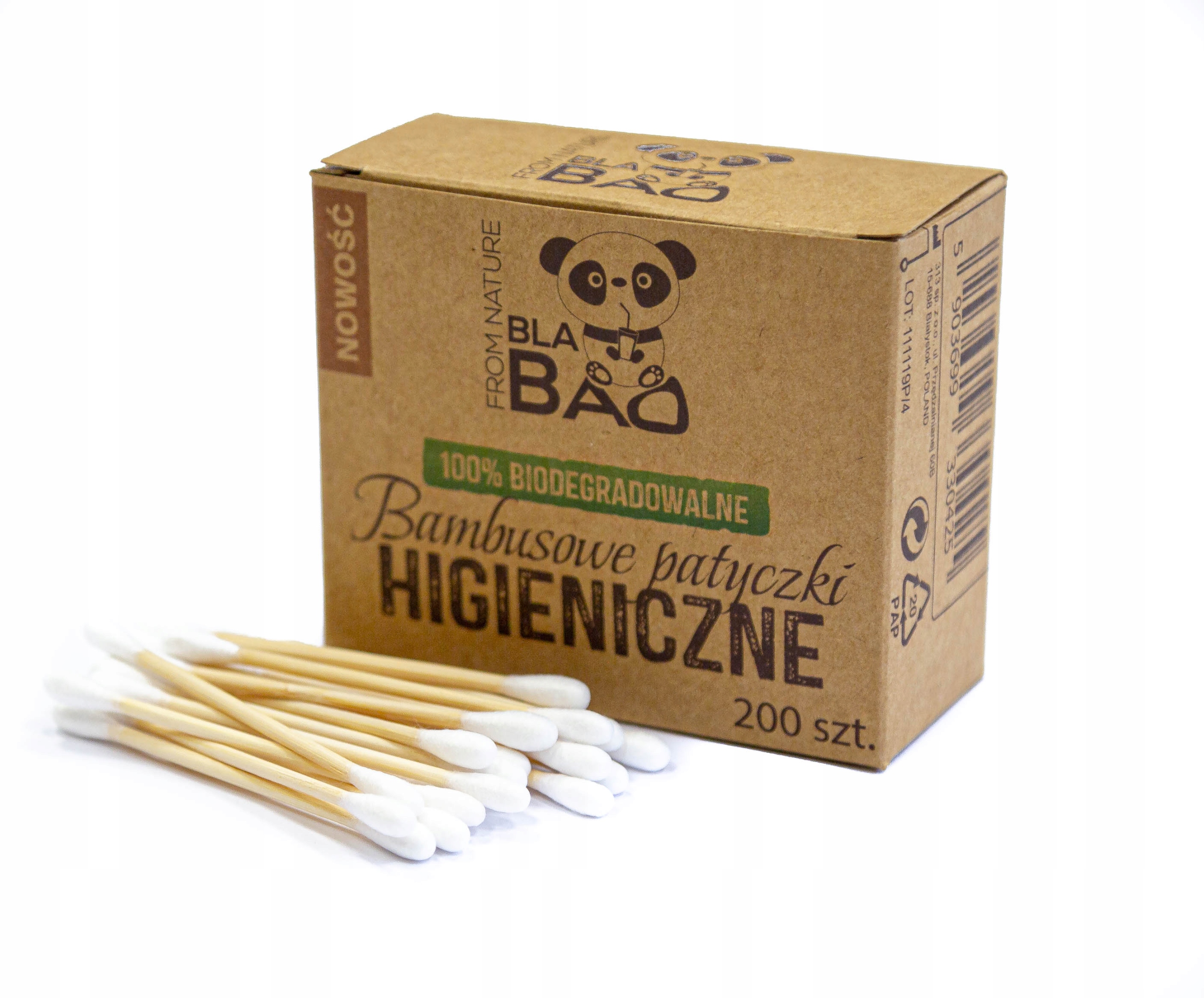 Patyczki higieniczne do uszu Bambusowe EKO x200