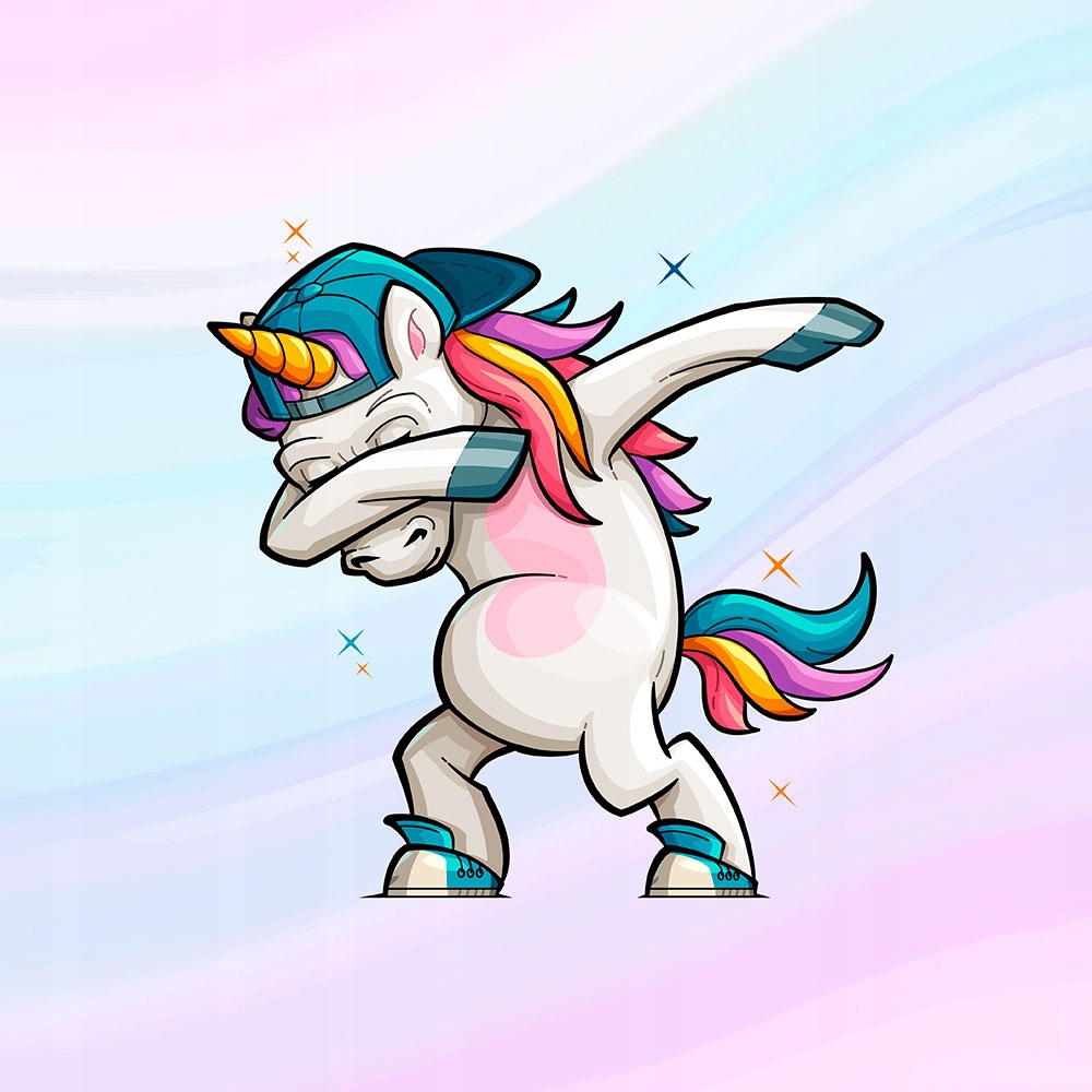 Panel dres M Long: Dabbing unicorn