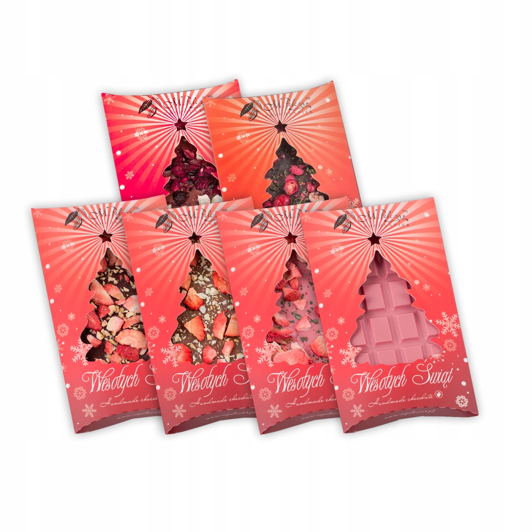 Levně Sada vánočních čokolád: rubínová, mléčná, hořká Vánoce