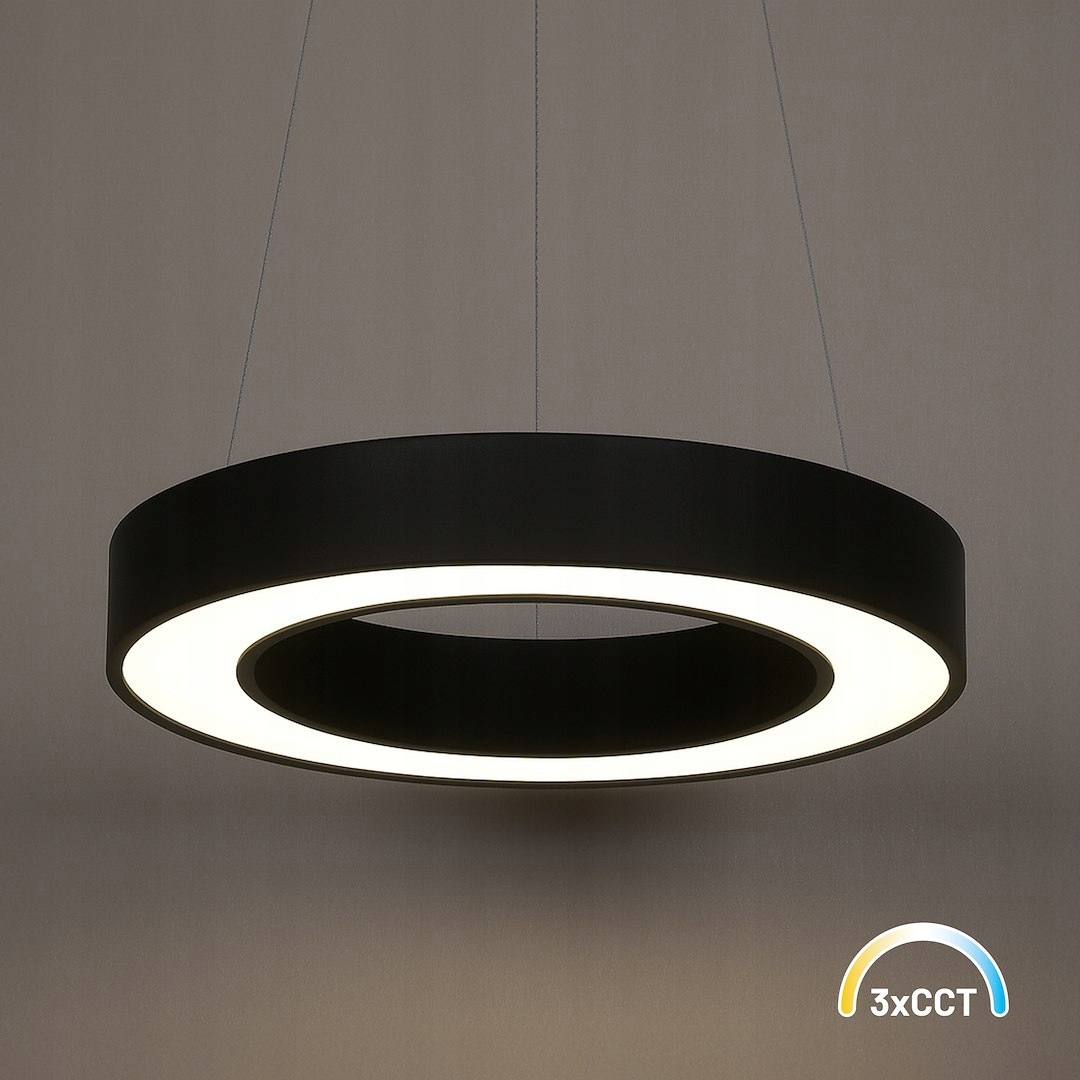Závěsná lampa Union Černá 40W Led 3000-4000-6000K