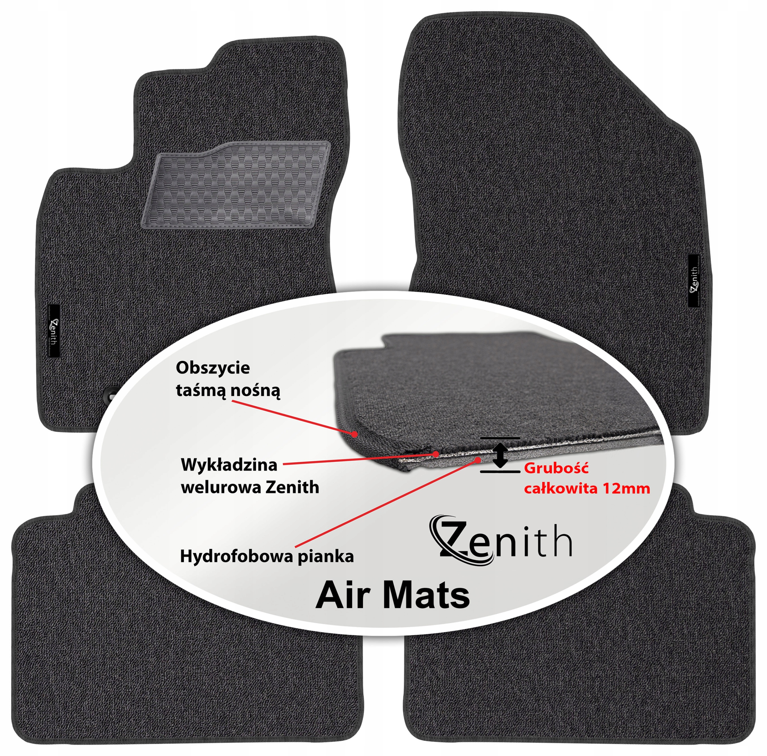 Toyota Avensis III Fl 13-19 Velurové koberce do auta Zenith Air Mats