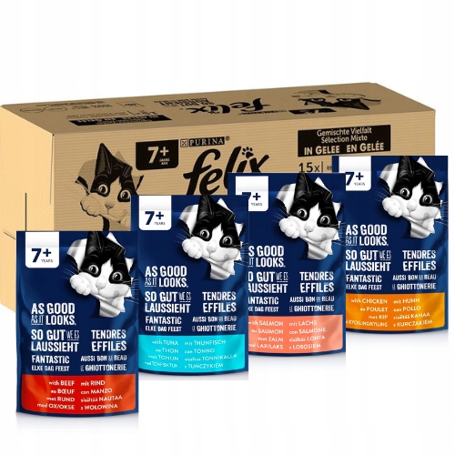 Felix Fantastic Senior, So Gut...dla Seniora MIX Smaków 60x 85g