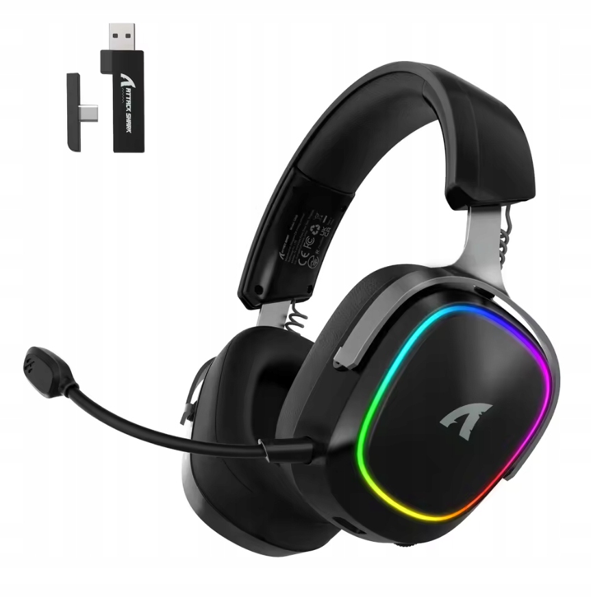 Bezdrôtové slúchadlá Attack Shark G800 3D Surround Čierne