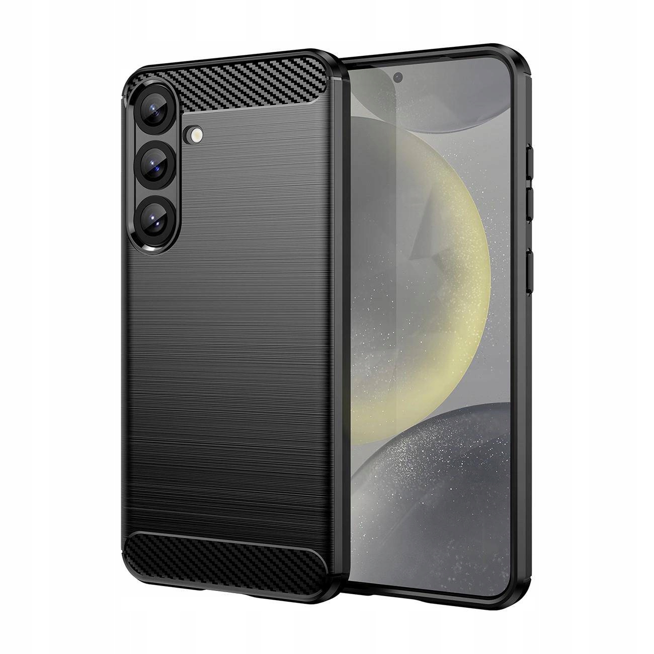 Etui Silikonowe Carbon Case Do Samsung Galaxy S25+ Czarne