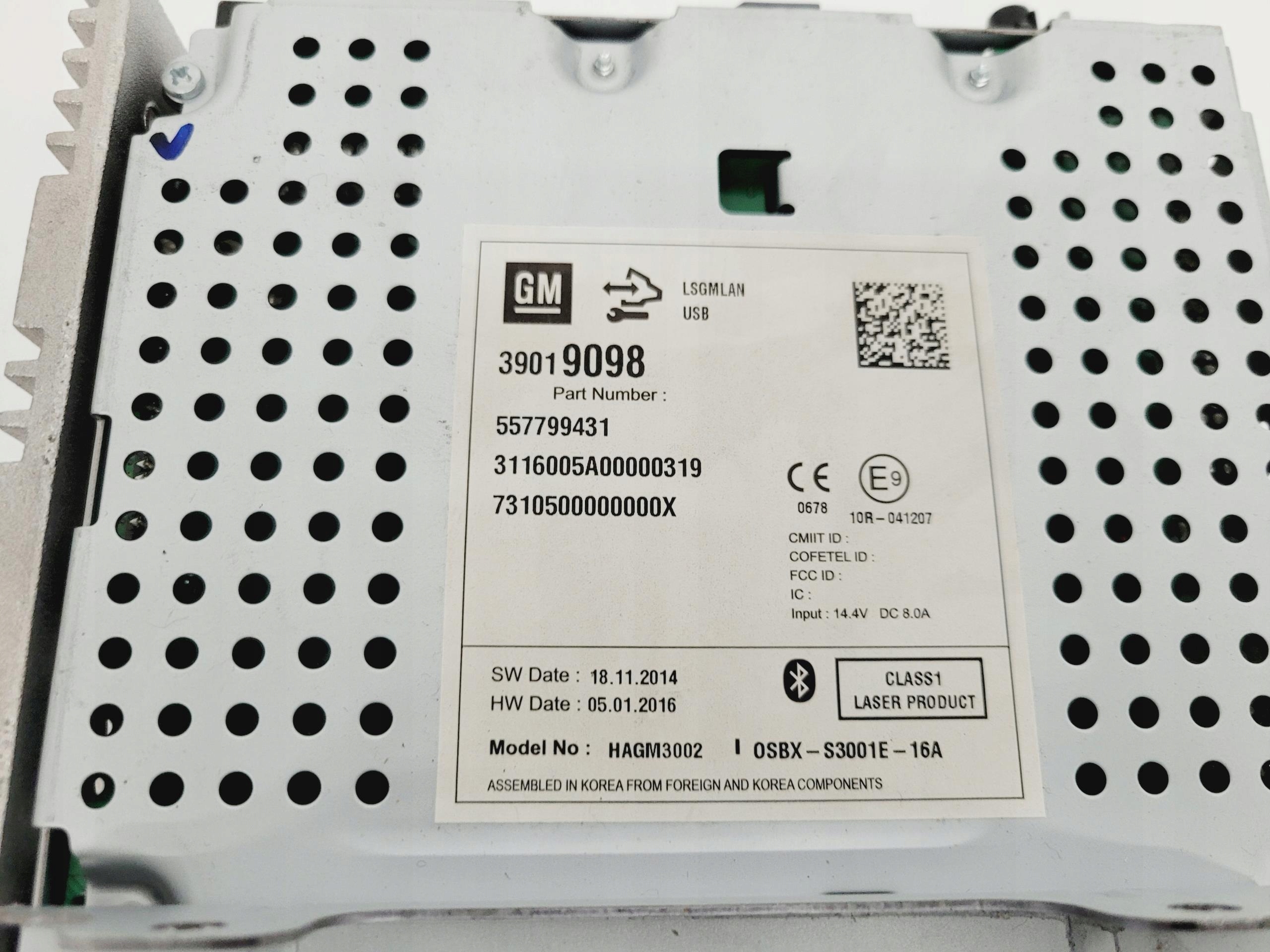 RADIO CD 400 OPEL ZAFIRA C 39019098
