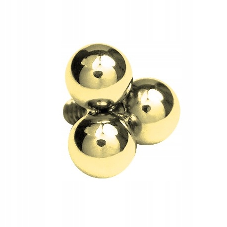 

Tytanowa nakrętka trzy kuleczki 0,9/4 złoty