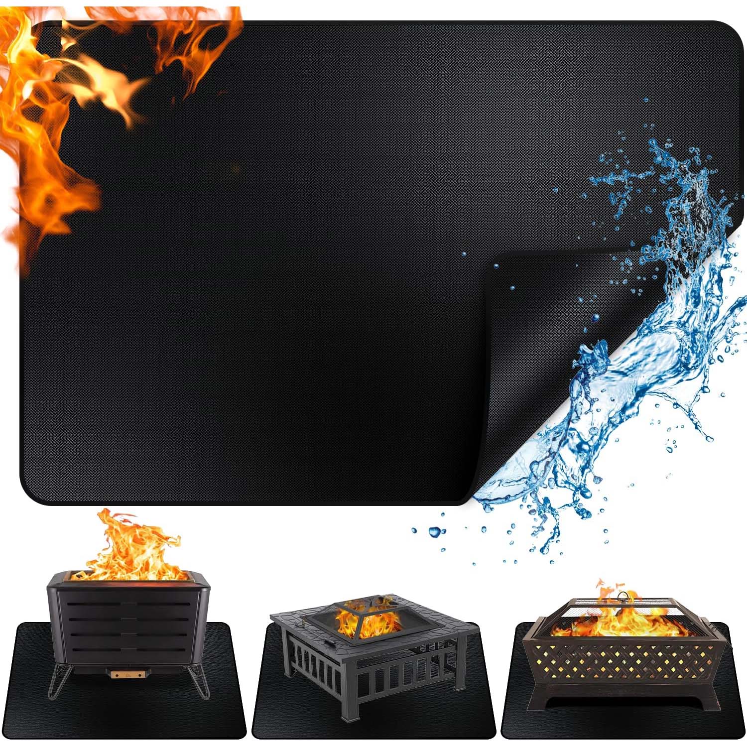 MATA OGNIOODPORNA POD KOMINEK GRILL PIEC OCHRONNA NA PODŁOGĘ ŻAROODPORNA