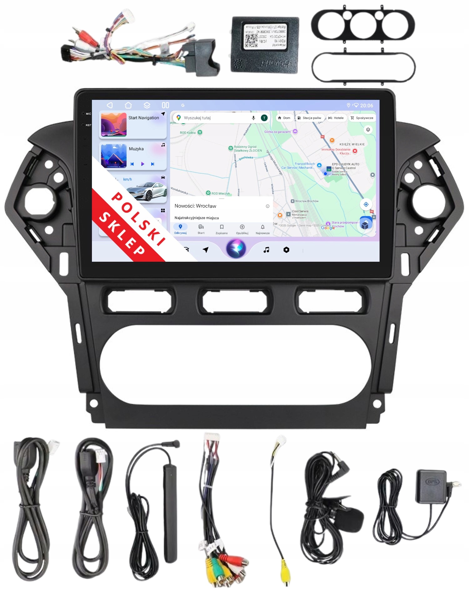 Navigácia Rádio 2DIN Android Ford Mondeo MK4 3/32 Gb Dsp Carplay Lte
