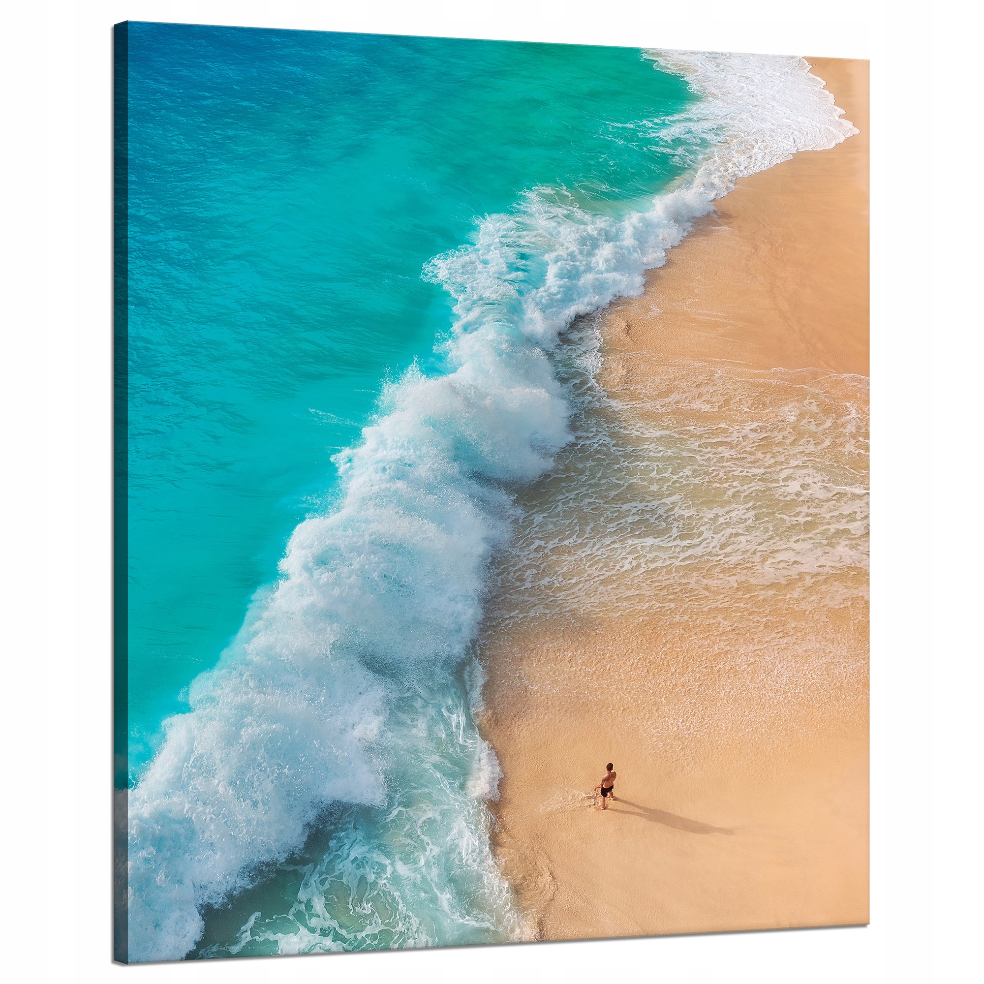 Obraz na plátně Muž na pláži Vlny Voda Slunce 80x100 cm