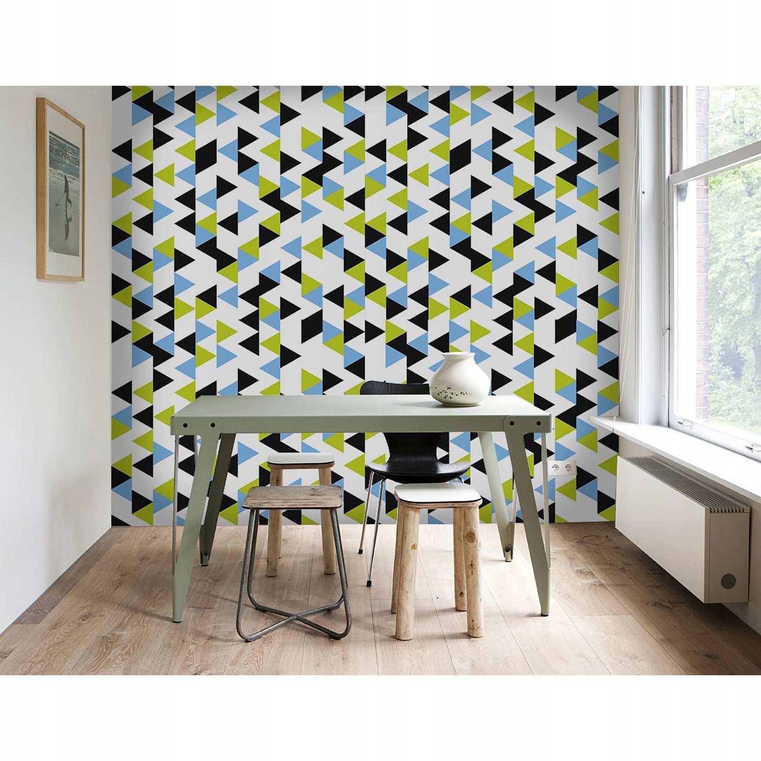 

Tapeta ścienna Geometryczne białe wzory 208x146 cm