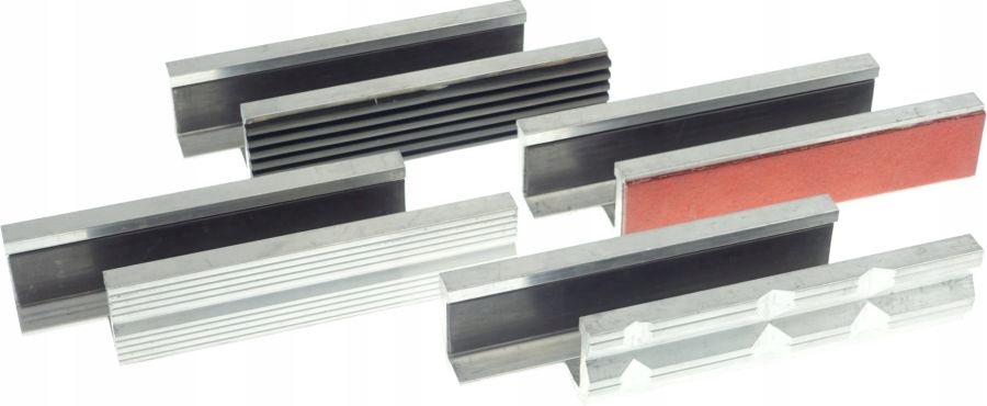 Hliníkové krytky pro svěrák 150 mm, 8 ks